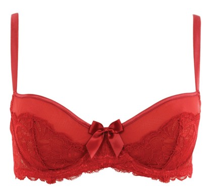 soutien gorge balconnet rouge